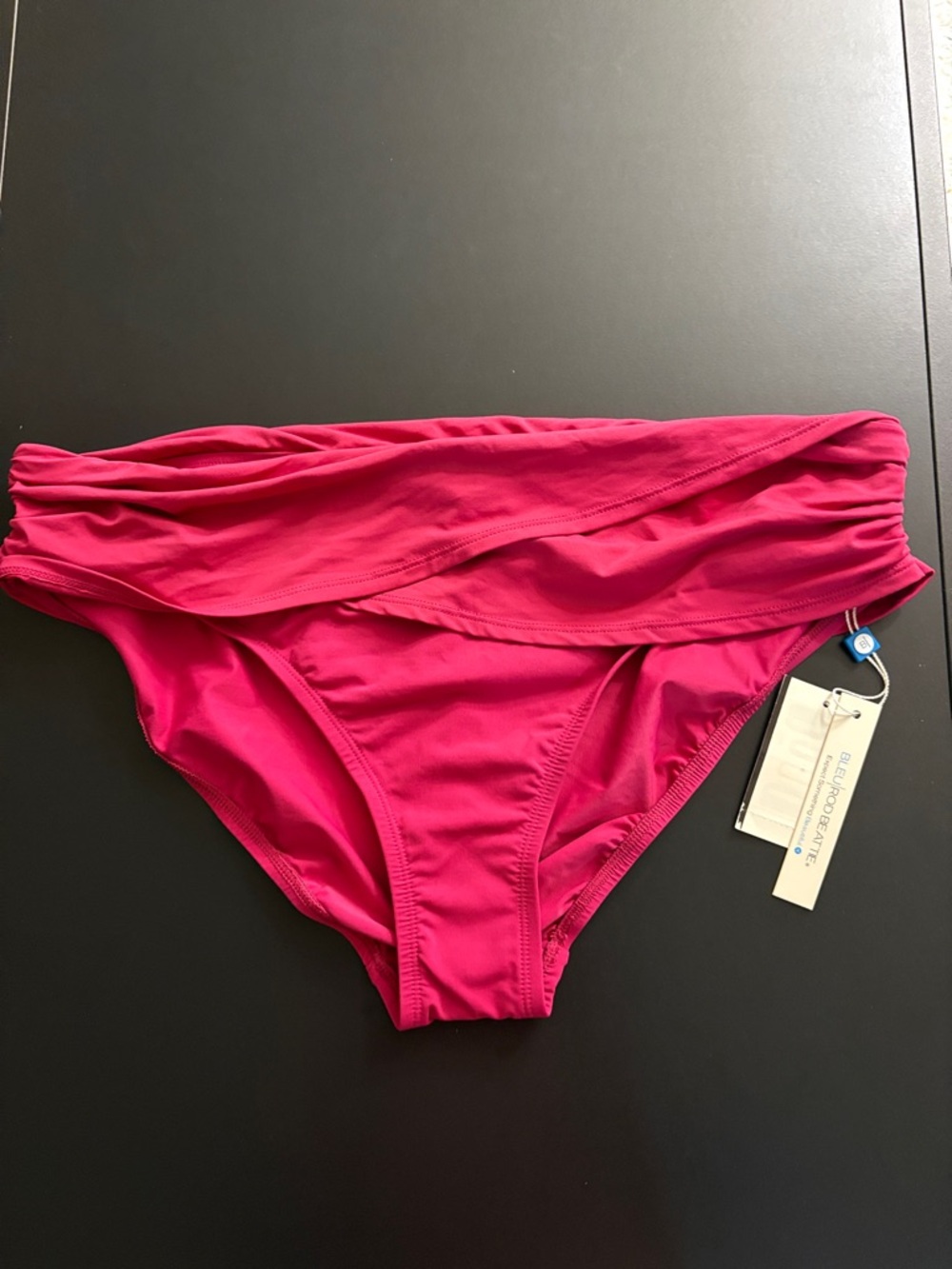 Bleu Rod Beattie Bright Pink Fold-Over Bikini Bottoms